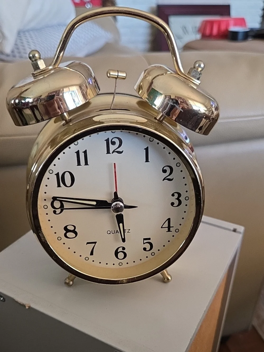 Classic Gold Twin Bell Alarm Clock - Quartz